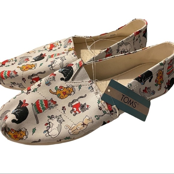 Toms Christmas Cats Festive Holiday 6‎ Shoes - Picture 3 of 6